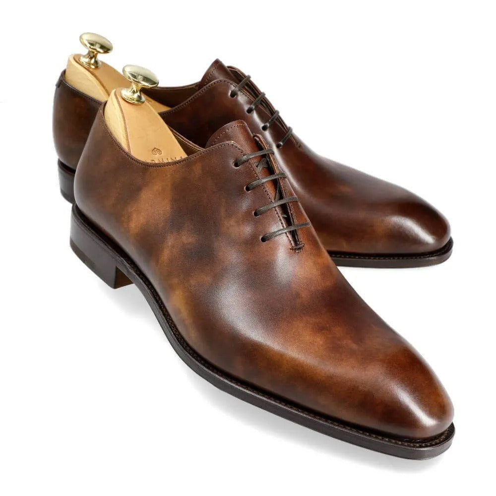 Men's Brown Seamless Oxford Shoes