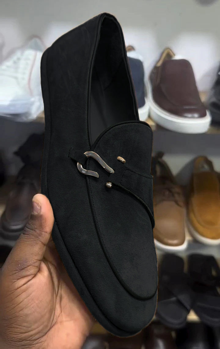 Khaki Buckle Monk Shoes