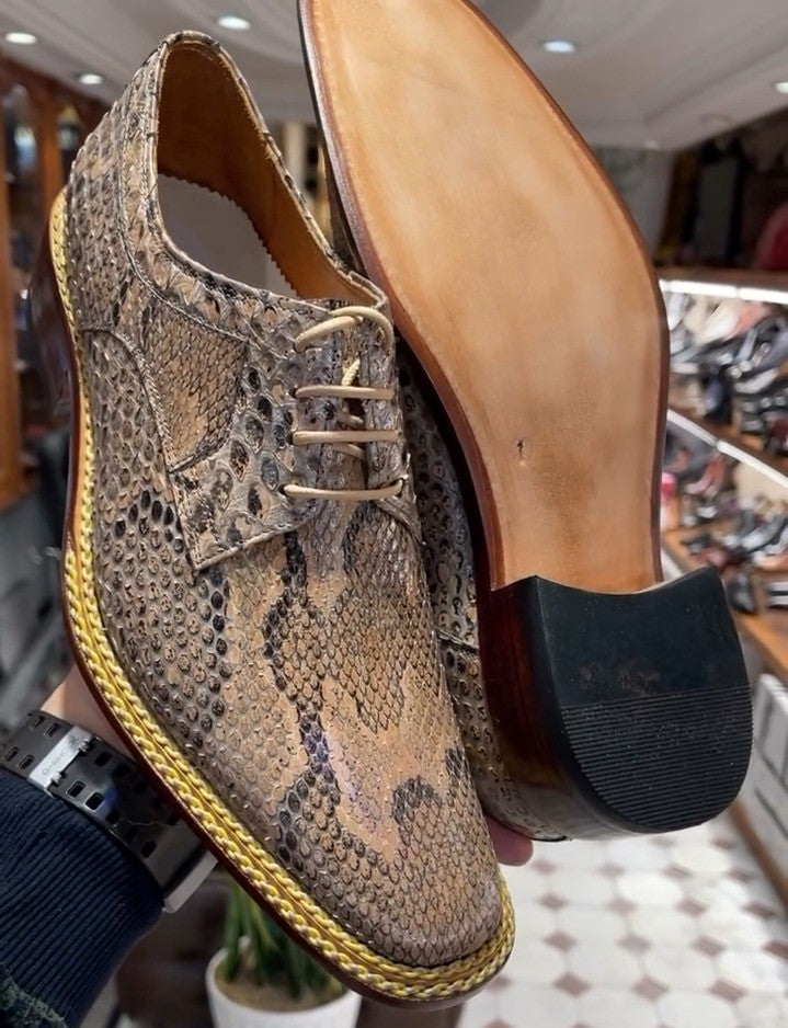 Python Leather Handmade Men's Shoes