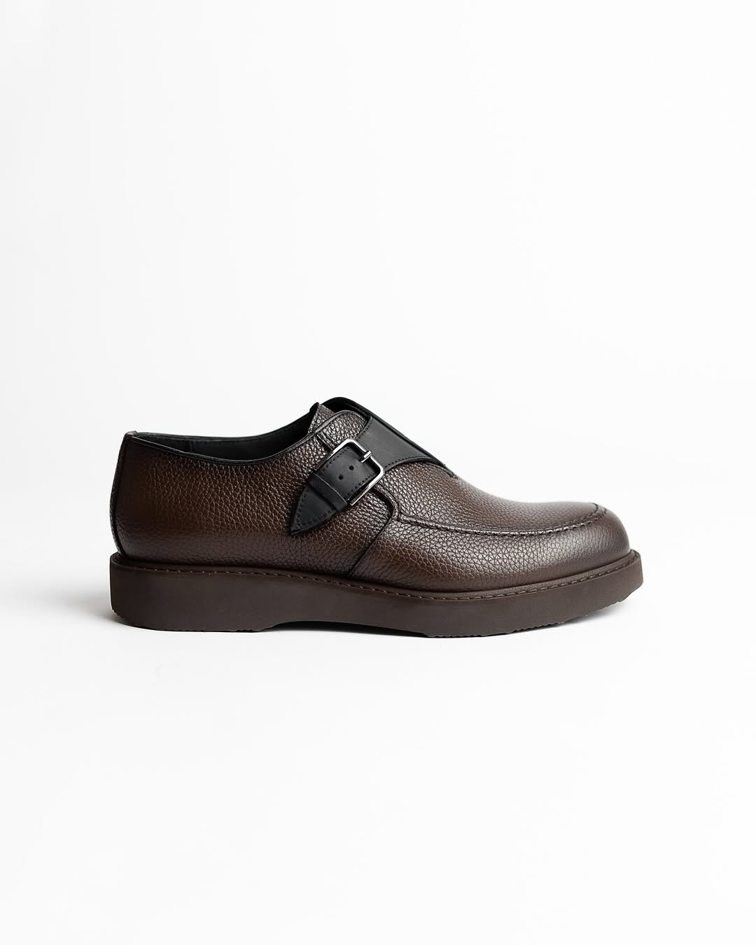 Men's Brown Handmade Leather Monks Shoes