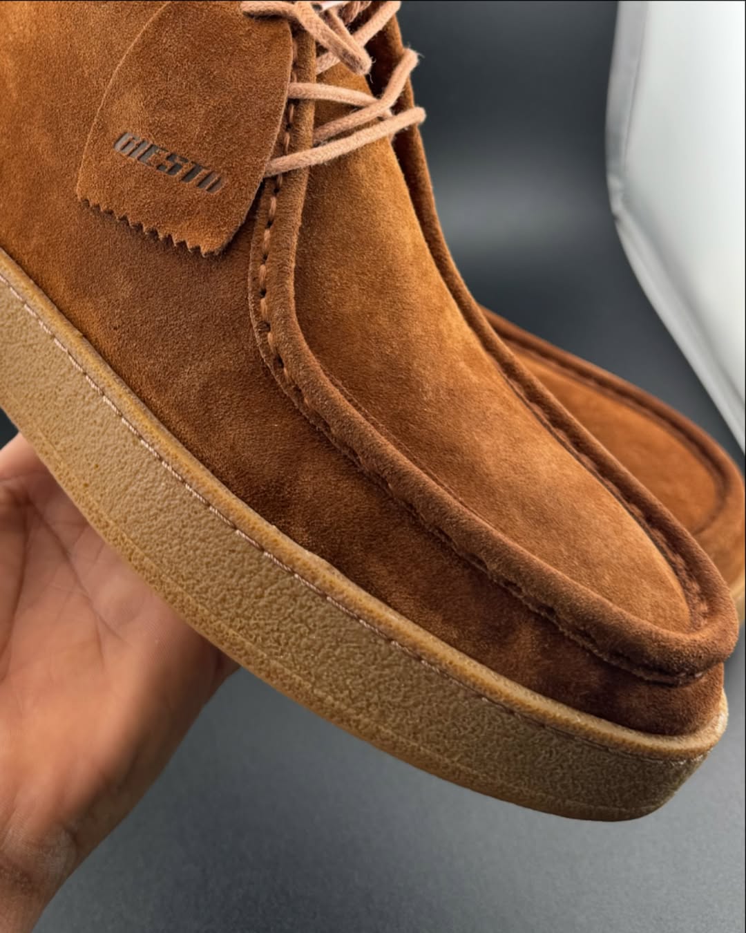 Brown Handmade Lace-up Casual Shoes