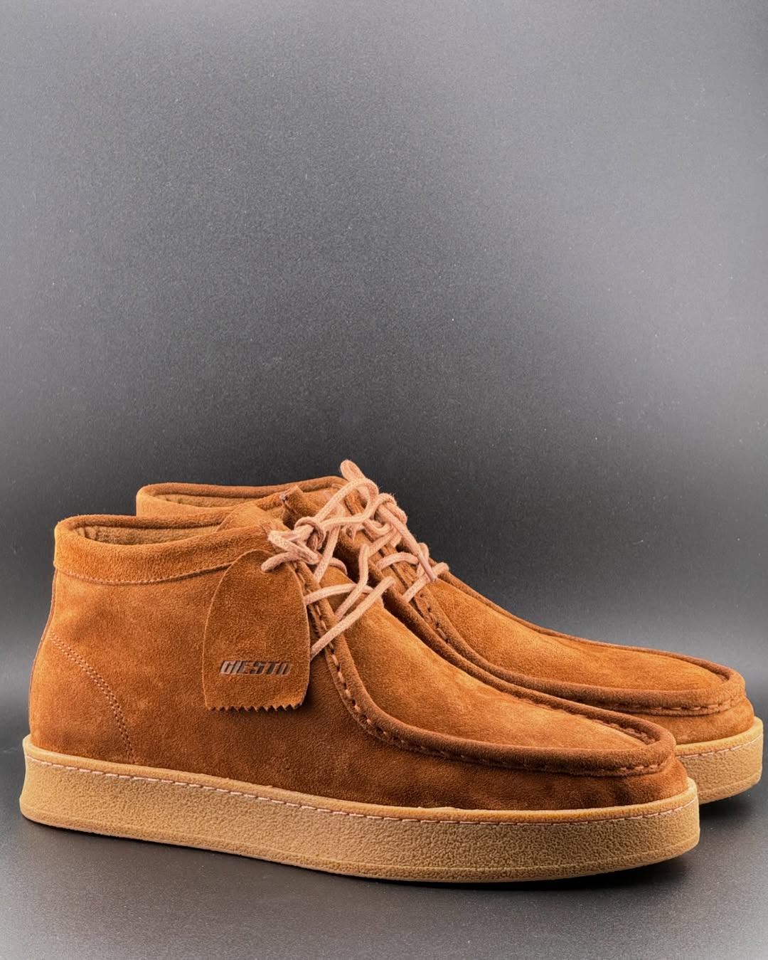 Brown Handmade Lace-up Casual Shoes