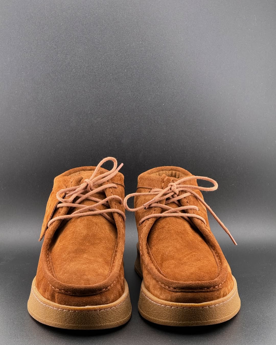 Brown Handmade Lace-up Casual Shoes