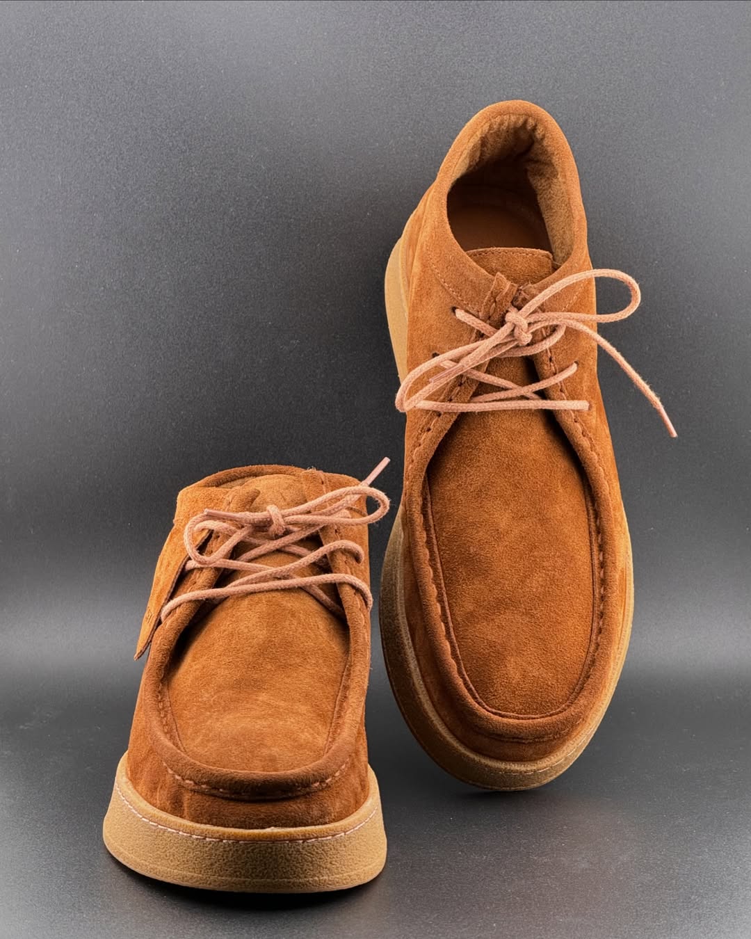 Brown Handmade Lace-up Casual Shoes