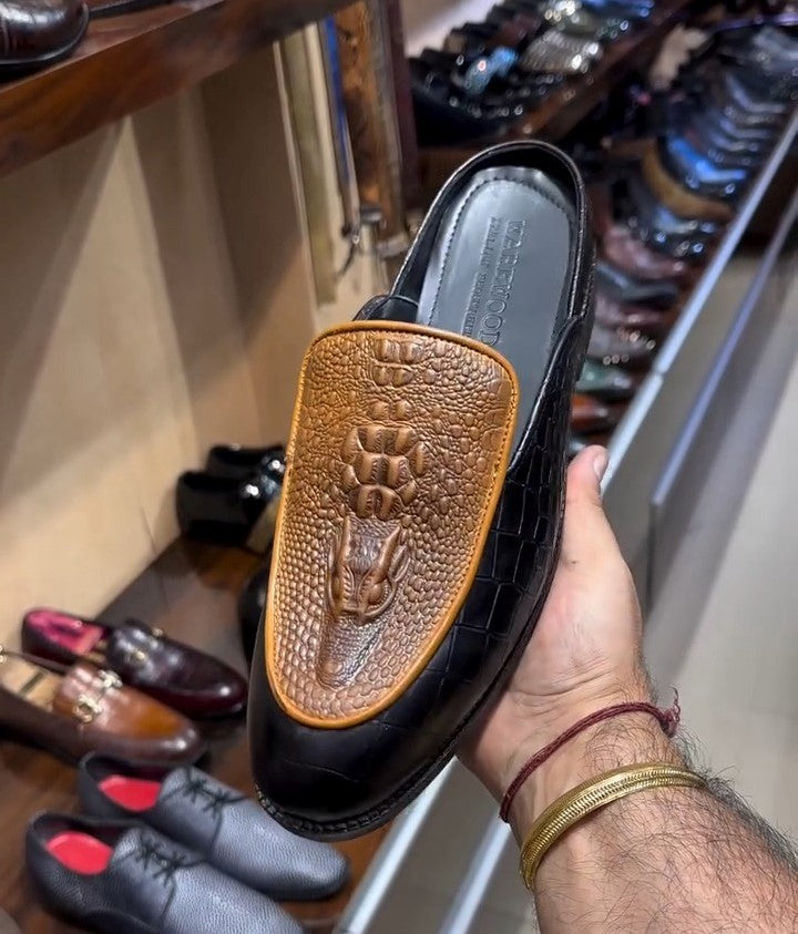 Crocodile Scale Men's Handmade Loafers