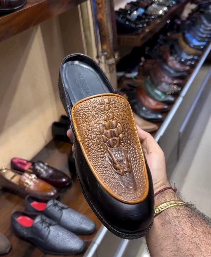 Crocodile Scale Men's Handmade Loafers
