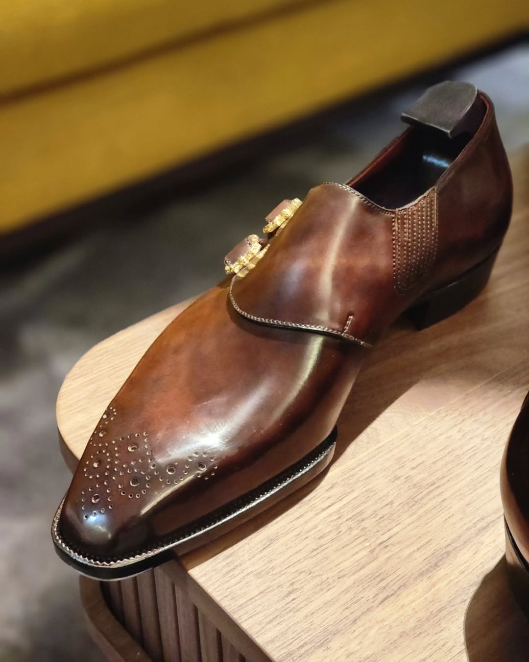 Nice Buckled Brown Leather Shoes
