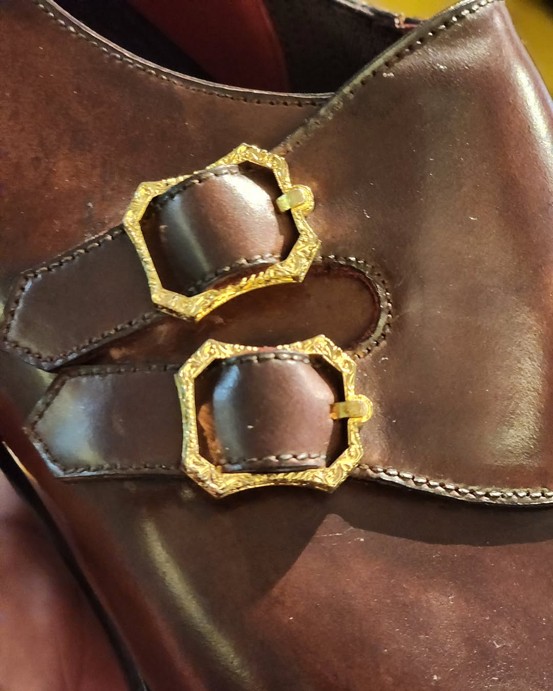Nice Buckled Brown Leather Shoes