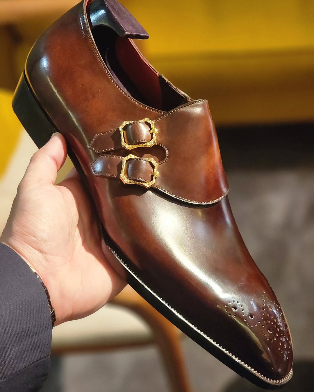 Nice Buckled Brown Leather Shoes
