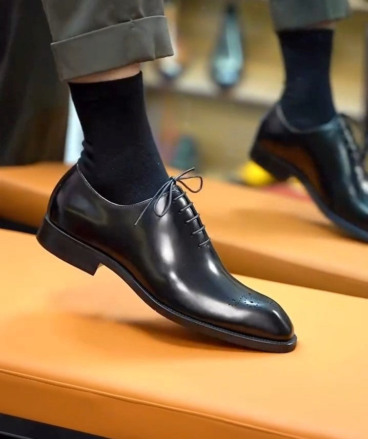Classic Black/Brown Men's Derby Shoes
