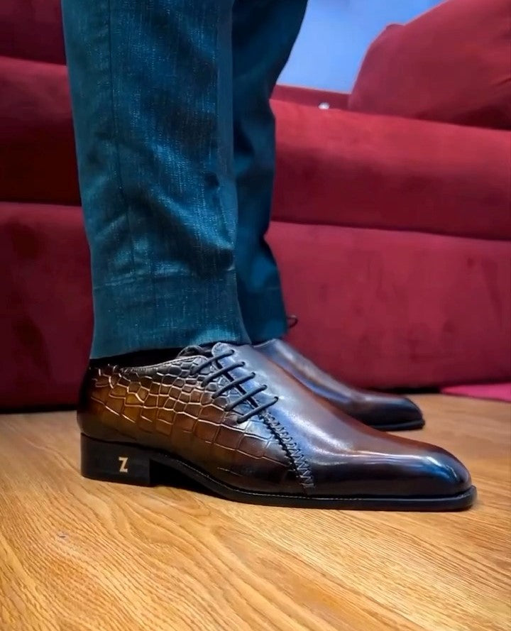 Men's Brown Calf-Skin Leather Shoes