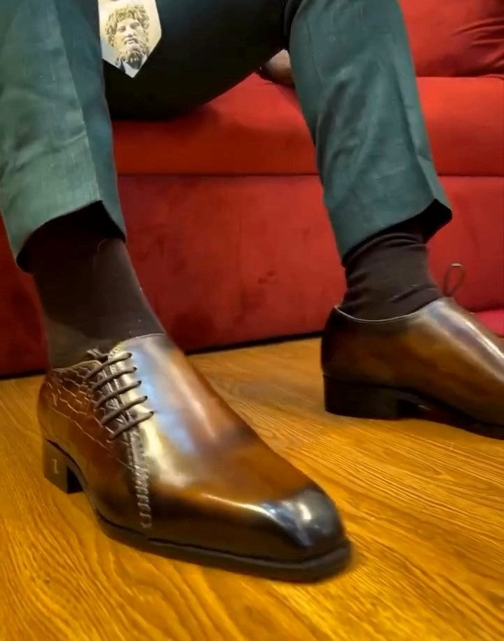 Men's Brown Calf-Skin Leather Shoes