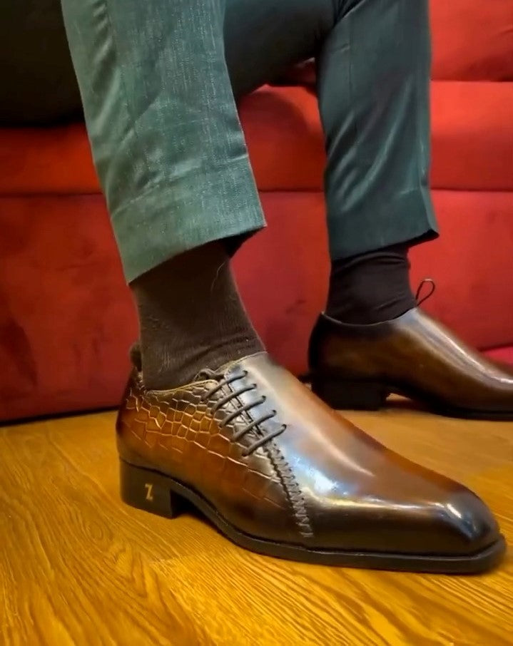 Men's Brown Calf-Skin Leather Shoes