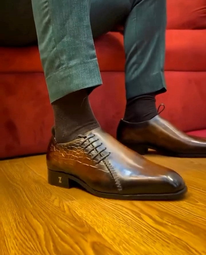 Men's Brown Calf-Skin Leather Shoes