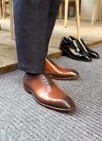 Classic Brown Men's Oxford Shoes