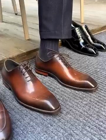 Classic Brown Men's Oxford Shoes