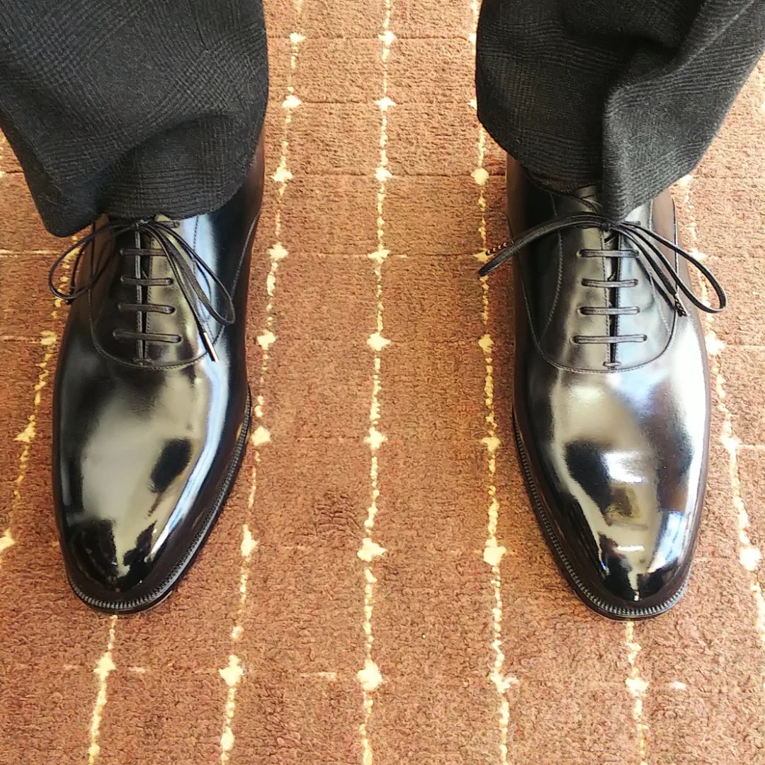 Classic Black Men's Handmade Oxford Shoes