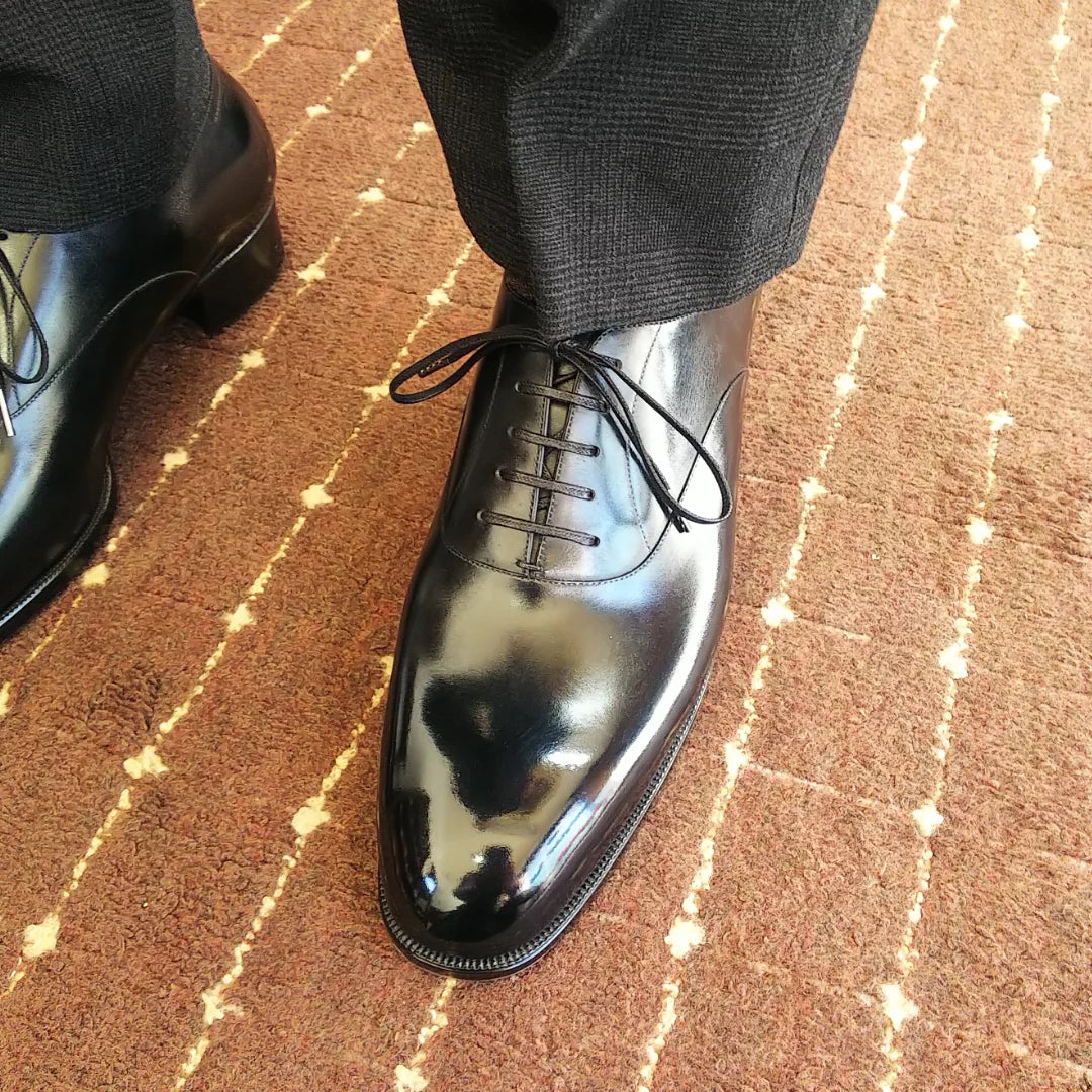 Classic Black Men's Handmade Oxford Shoes