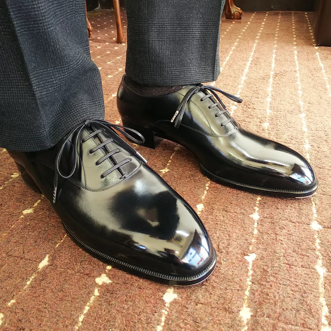 Classic Black Men's Handmade Oxford Shoes