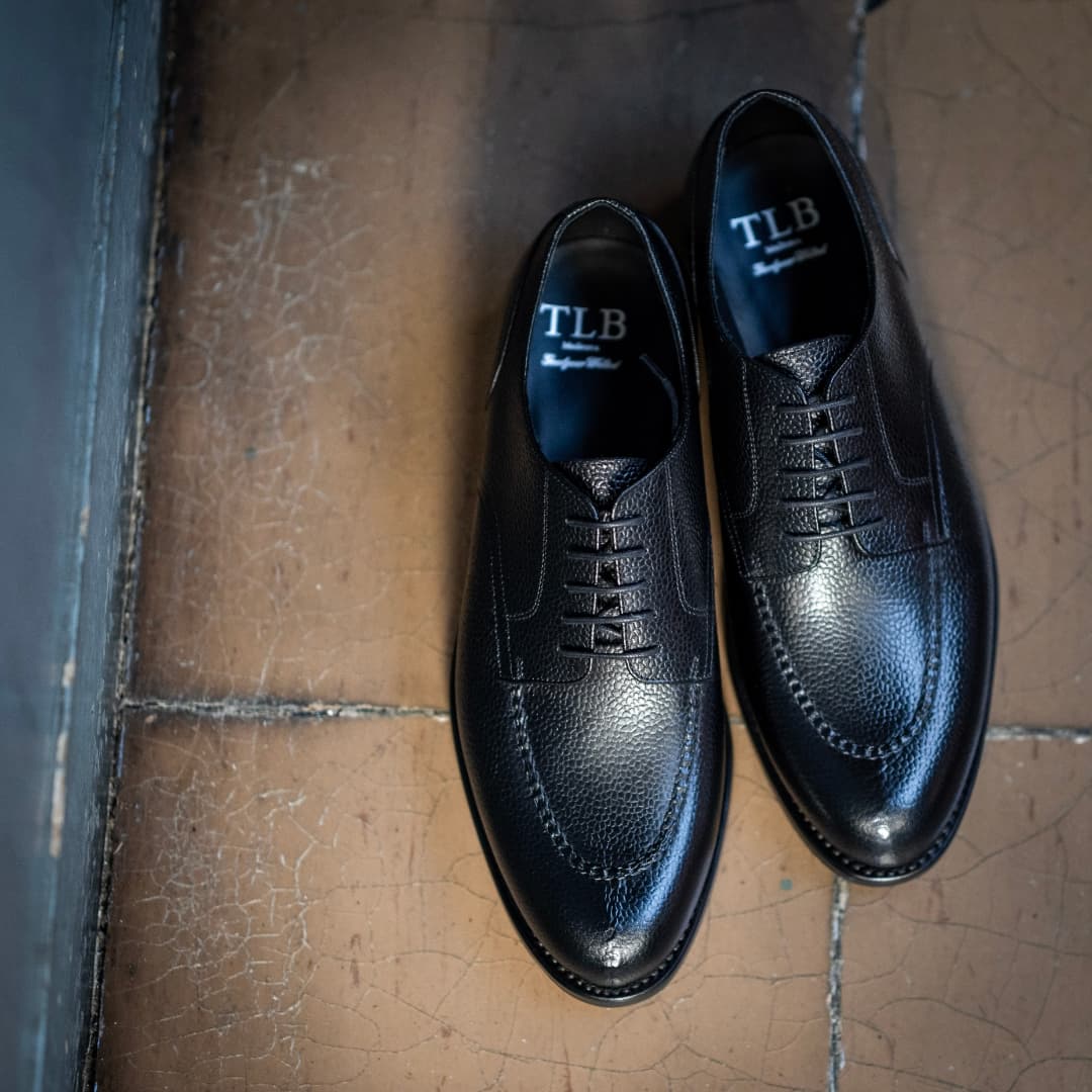 Men's Handmade Black Calfskin Shoes