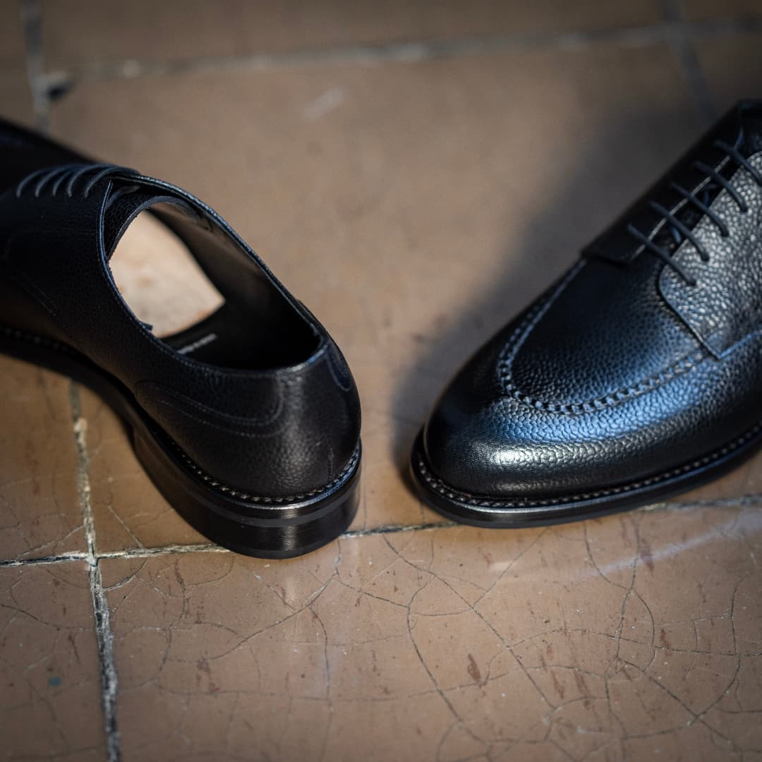 Men's Handmade Black Calfskin Shoes