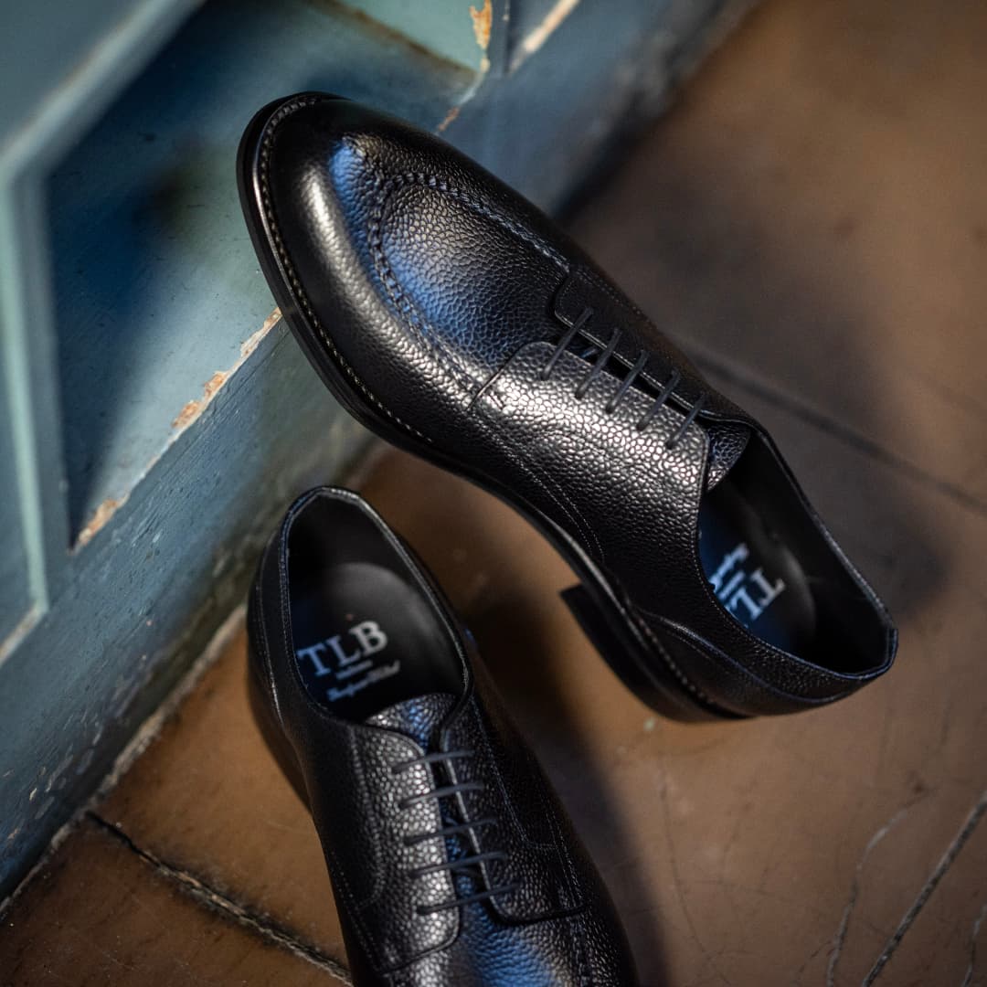 Men's Handmade Black Calfskin Shoes