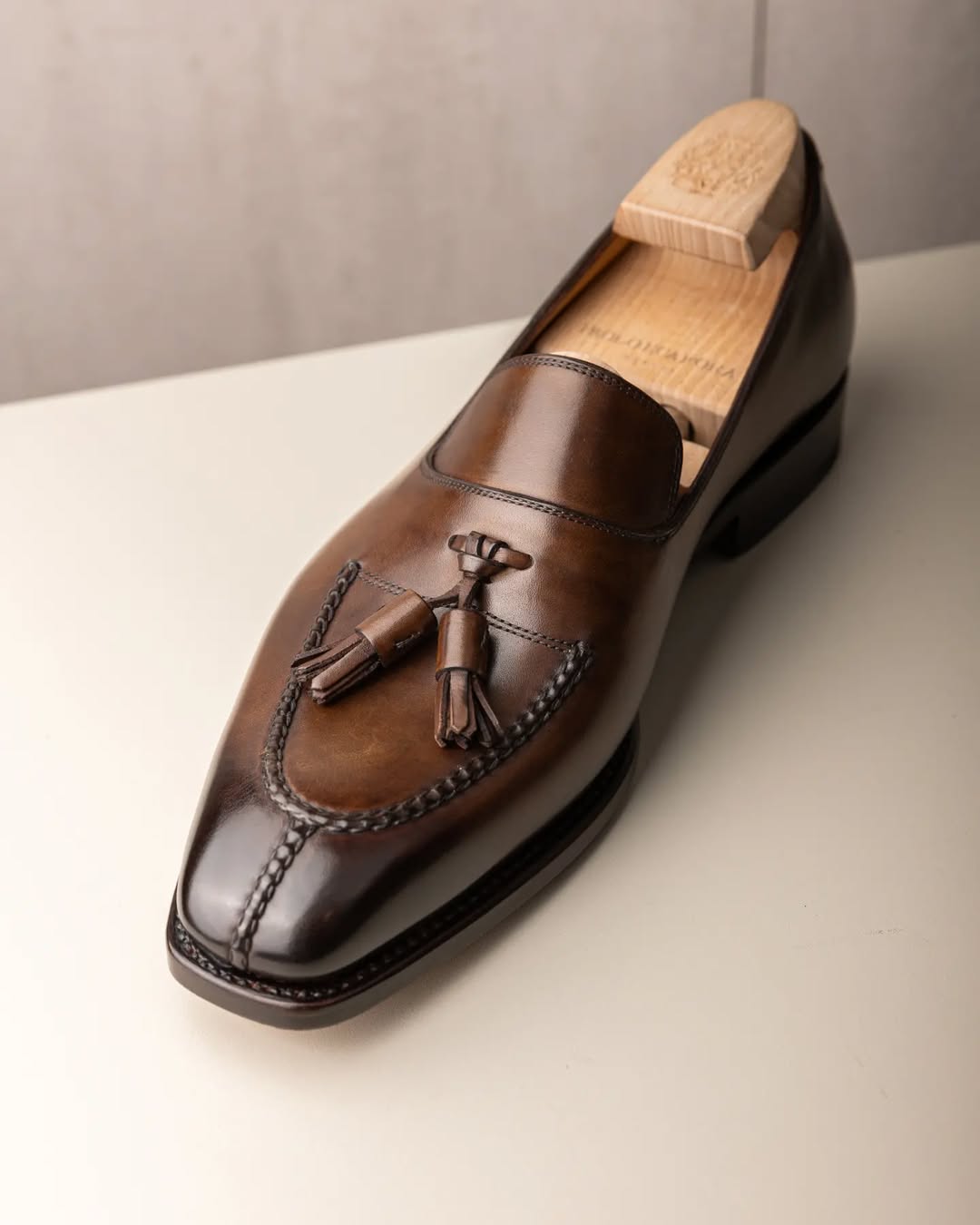 Men's Handmade Brown Tassel Loafers
