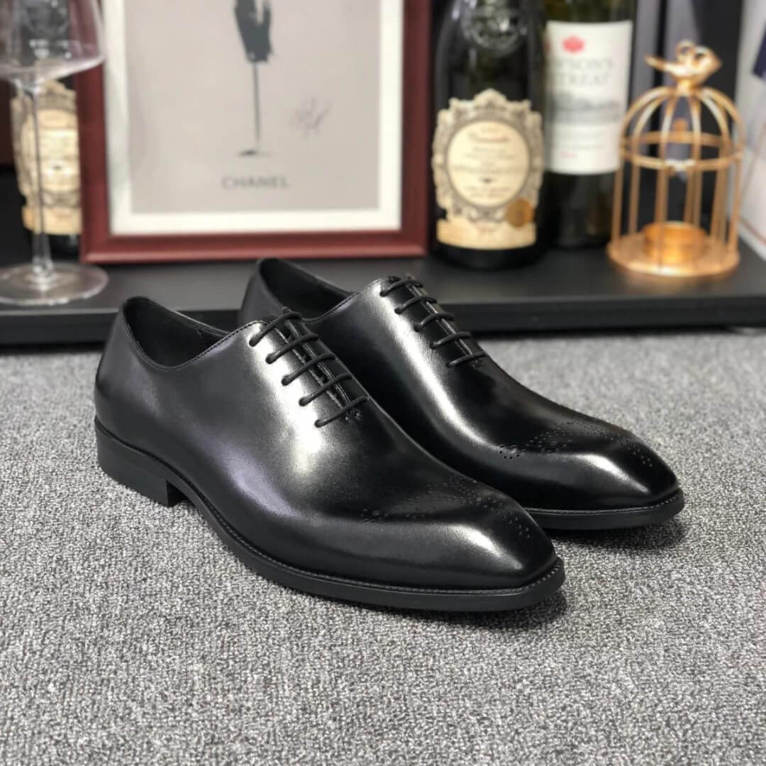 Genuine Classic Black Men's Leather Shoes