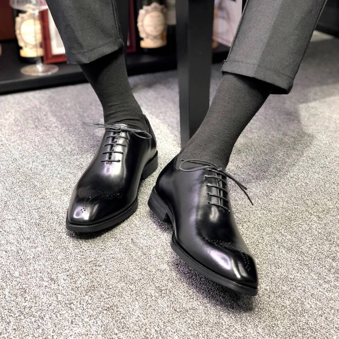 Genuine Classic Black Men's Leather Shoes