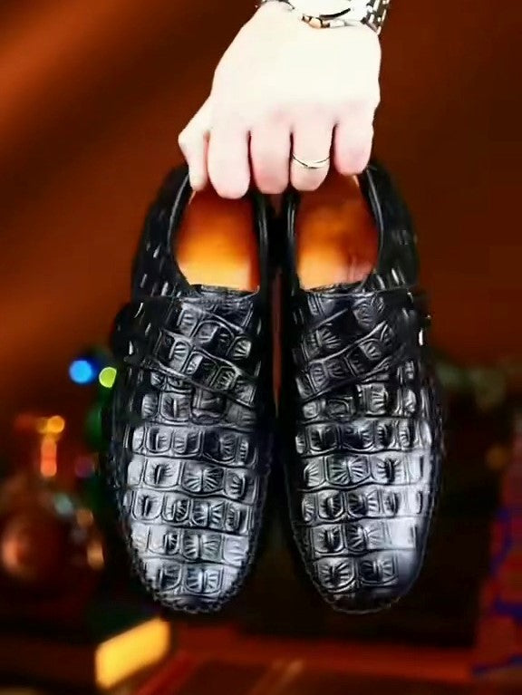 Black Leather Casual Shoes