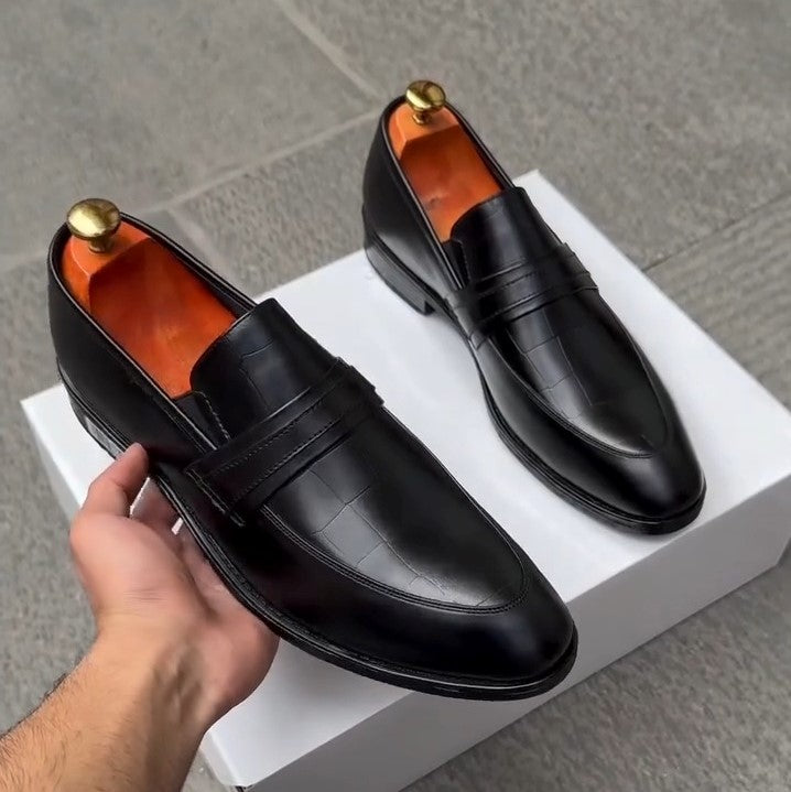 Black Boat Shape Casual Shoes