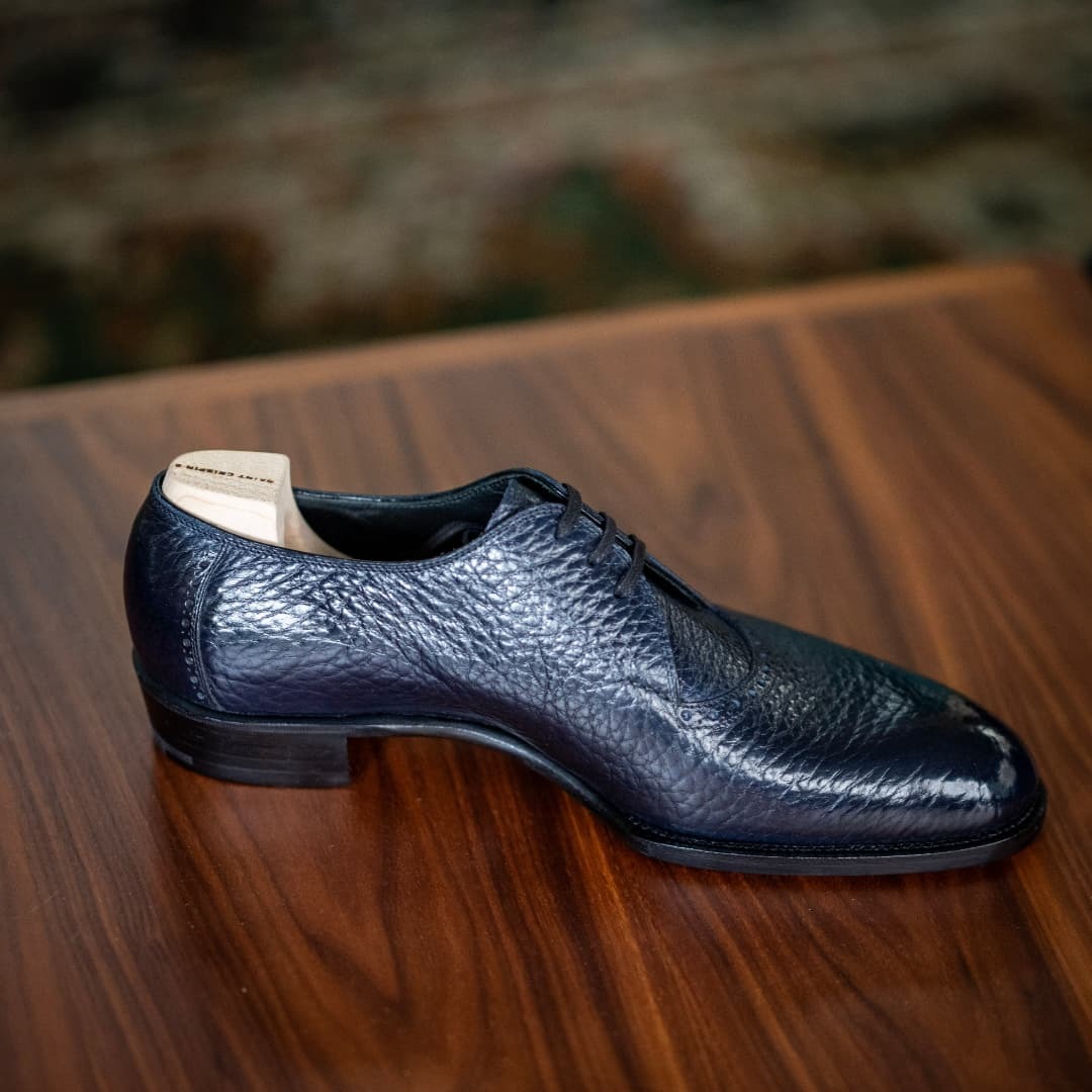 Genuine Leather Men's Handmade Derby Shoes