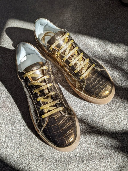 Sneakers - Deep Gold Alligator