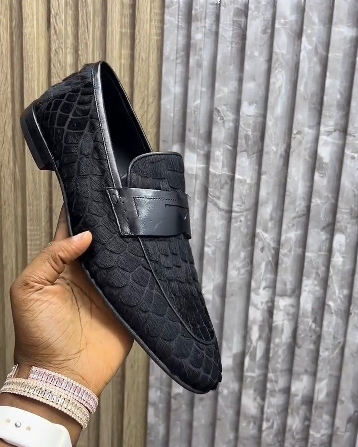 Crocodile Pattern Casual Loafers