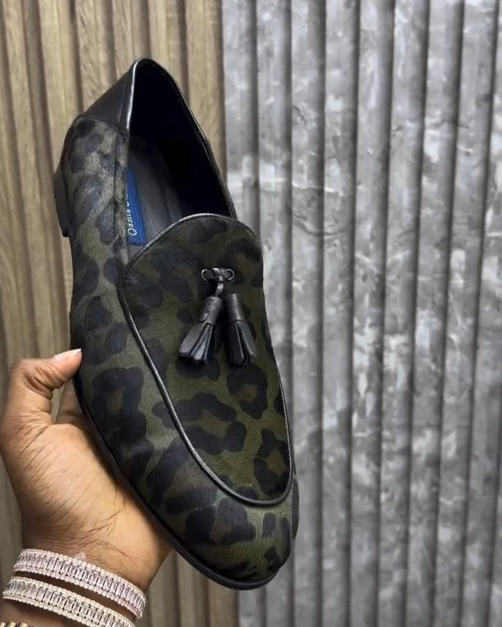Green Camouflage Tassel Loafer