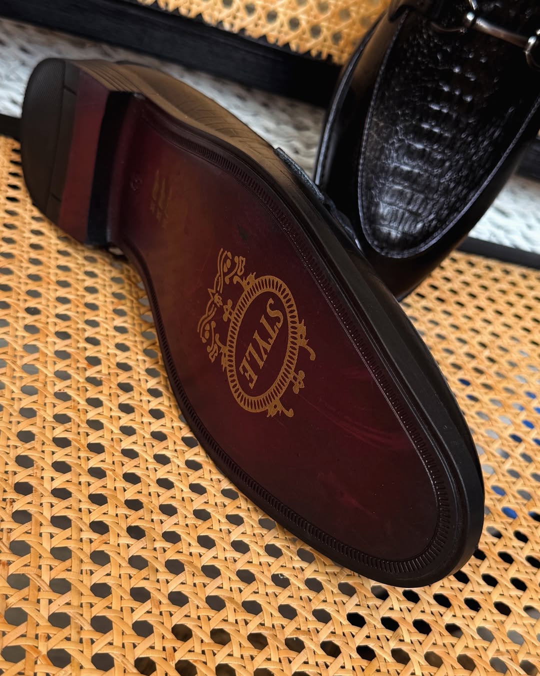 Men's Black Alligator Leather Loafers