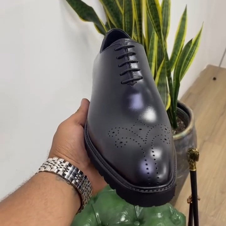 Men's Classic Black Leather Shoes