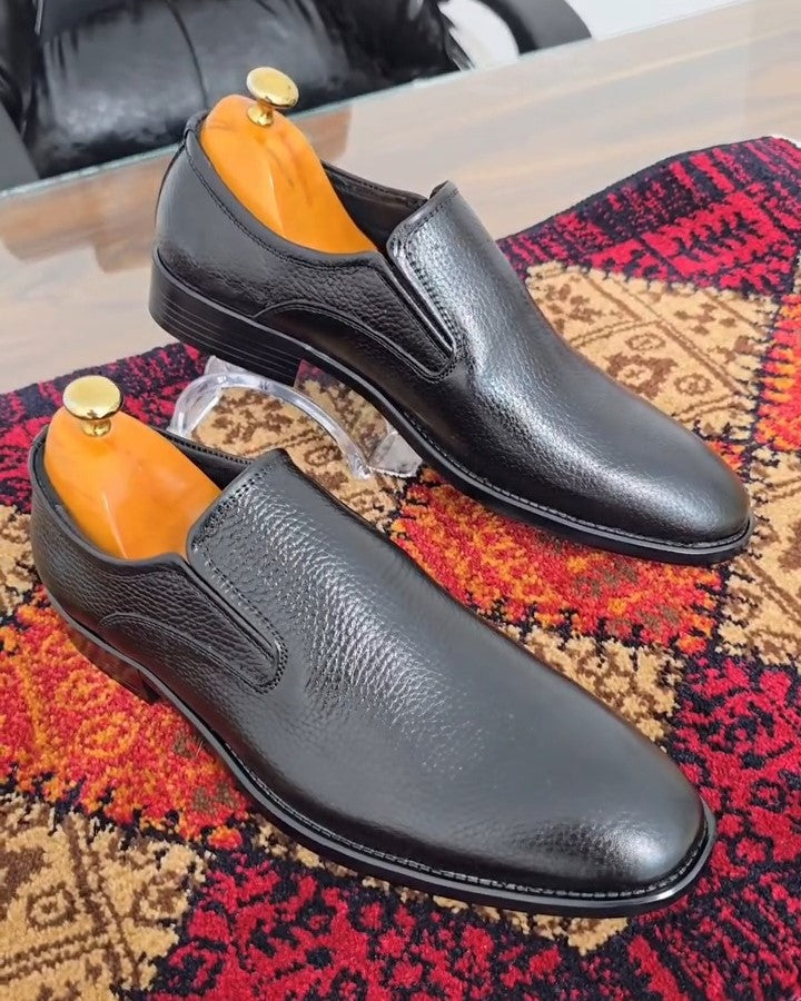 Men's Genuine Black Handmade Leather Shoes