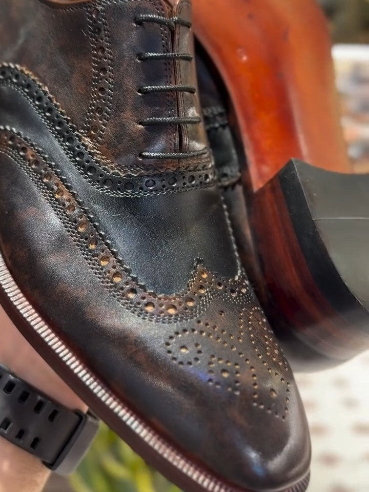 Men's Carved Oxford Leather Shoes