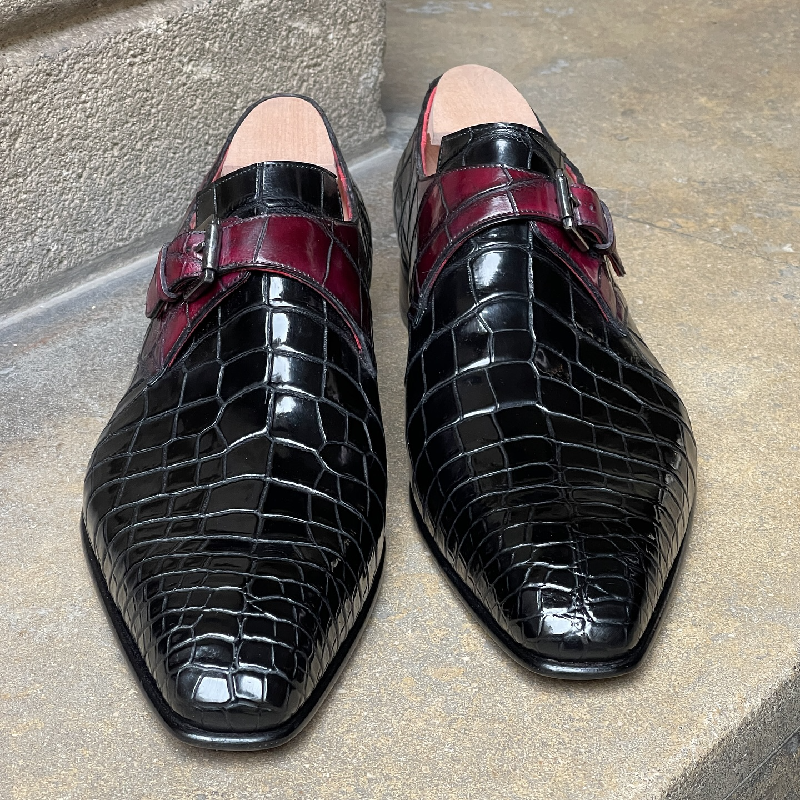Handmade Crocodile Skin Dress Leather Shoes