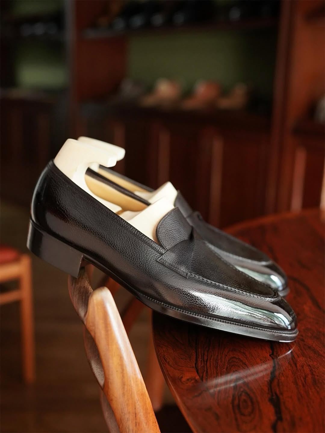 Brown Leather Butterfly Loafer