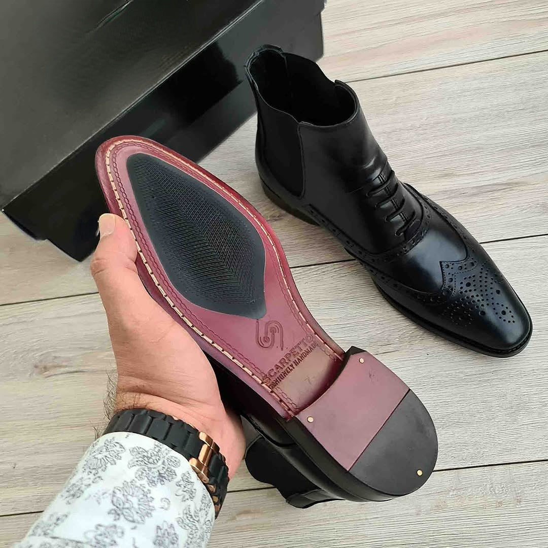 Injection Leather Sole Chelsea Boots