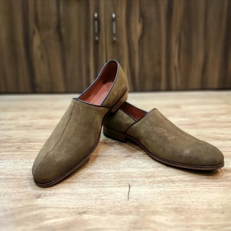 Handmade Men's Suede Loafers