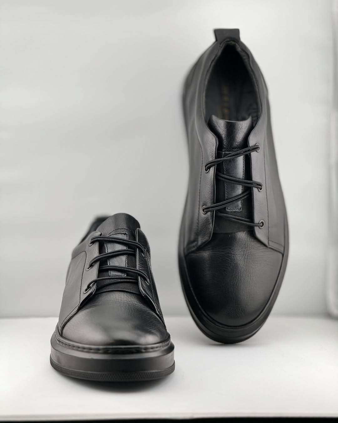 Men's Mark Black Leather Shoes