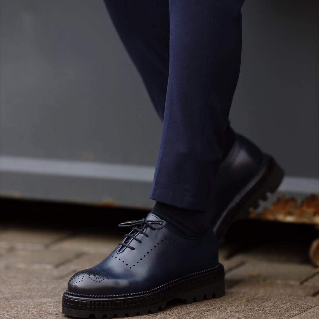 Genuine Leather Brogues Men's Trendy Shoes