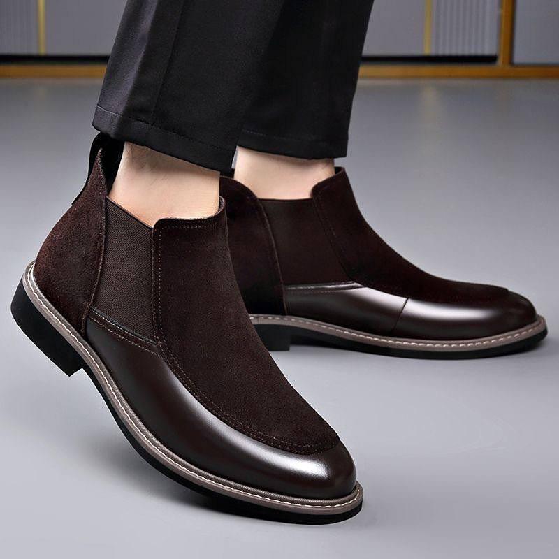 Men's Suede Polished Ankle Boots