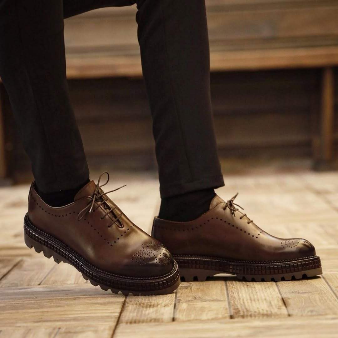 Genuine Leather Brogues Men's Trendy Shoes