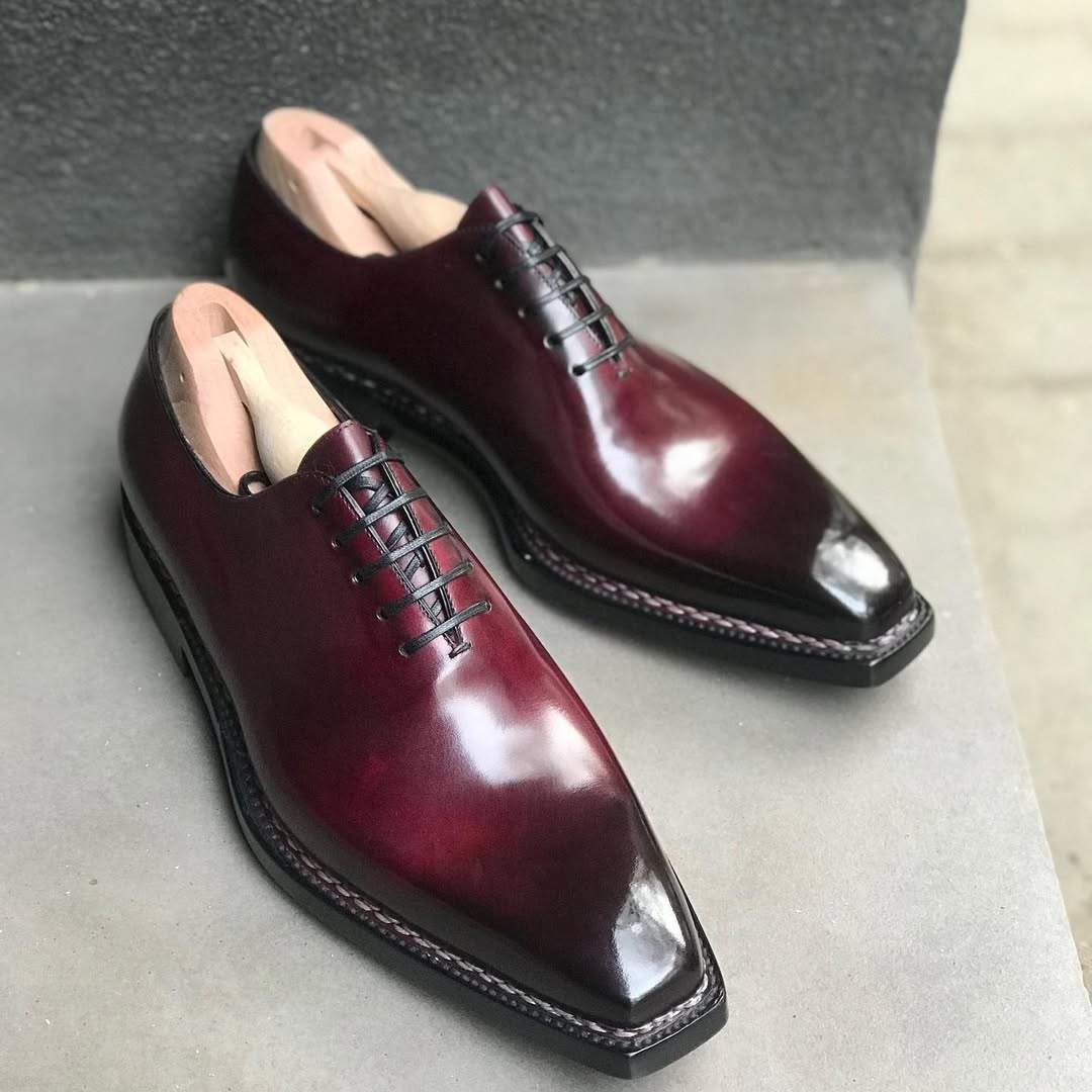 Genuine Handmade Leather Antiqued Oxford Shoes