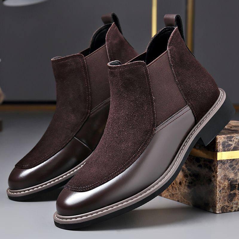 Men's Suede Polished Ankle Boots