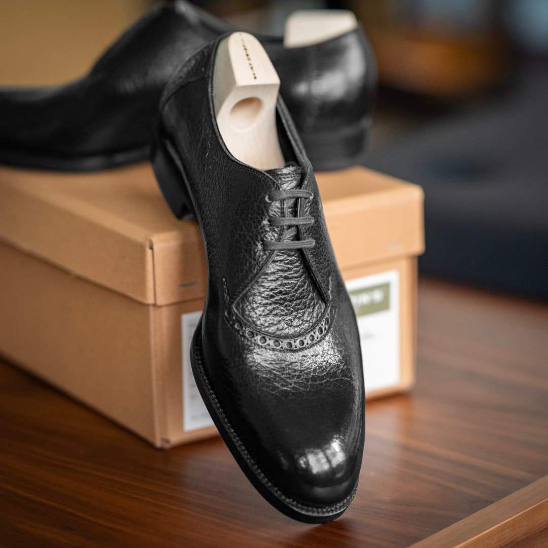 Genuine Leather Men's Crocodile Pattern Brown Leather Shoes